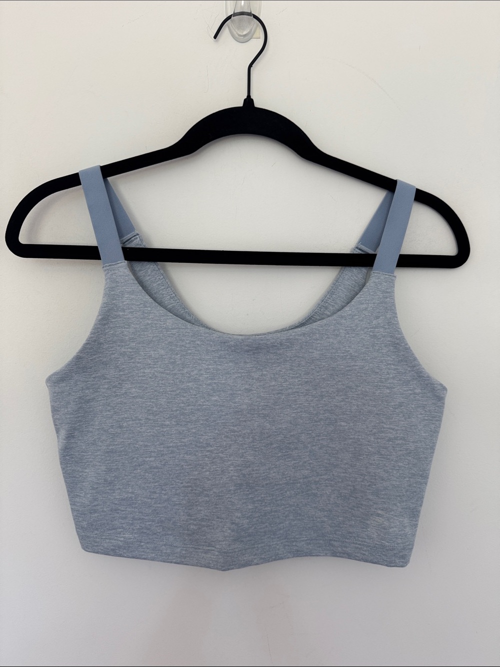 Aerie Offline The Hugger Light Support Cropped Bra Tank, Light Blue - Size M